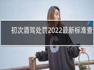 初次酒驾处罚2022最新标准查询