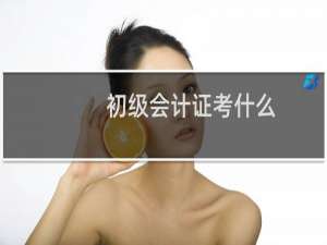 初级会计证考什么