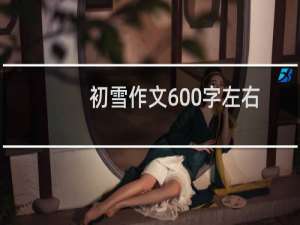 初雪作文600字左右