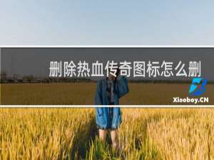 删除热血传奇图标怎么删