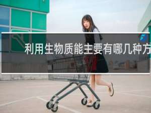 利用生物质能主要有哪几种方法