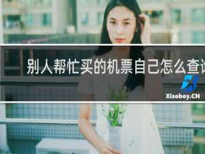 别人帮忙买的机票自己怎么查询