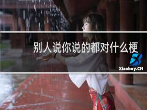 别人说你说的都对什么梗，下句接什么神回复什么梗