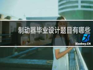 制动器毕业设计题目有哪些