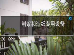 制浆和造纸专用设备