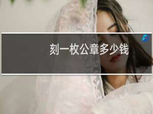 刻一枚公章多少钱
