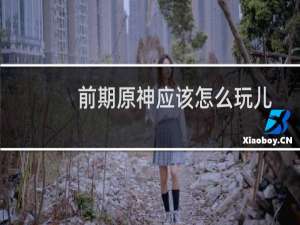前期原神应该怎么玩儿