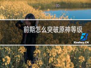 前期怎么突破原神等级