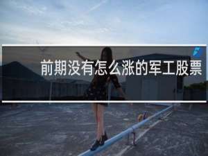 前期没有怎么涨的军工股票