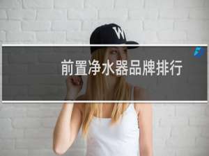 前置净水器品牌排行