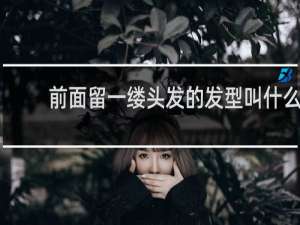 前面留一缕头发的发型叫什么