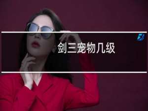 剑三宠物几级