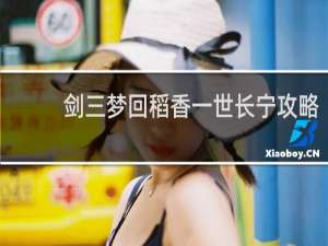 剑三梦回稻香一世长宁攻略