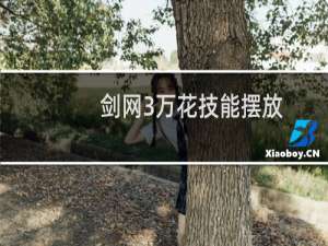 剑网3万花技能摆放