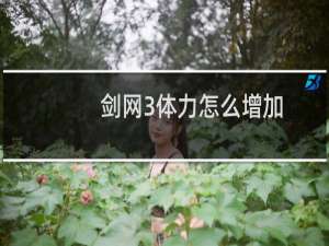 剑网3体力怎么增加