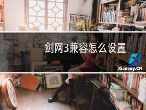 剑网3兼容怎么设置