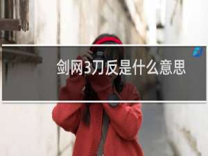 剑网3刀反是什么意思