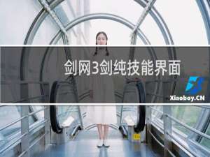 剑网3剑纯技能界面