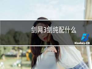 剑网3剑纯配什么