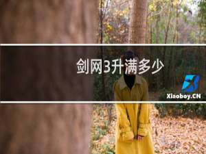 剑网3升满多少
