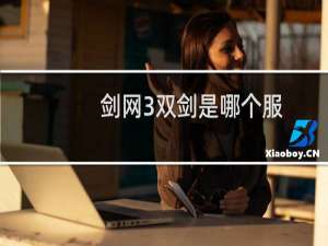 剑网3双剑是哪个服