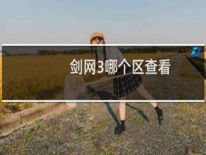 剑网3哪个区查看