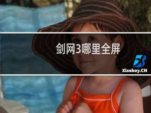 剑网3哪里全屏
