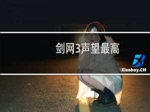 剑网3声望最高