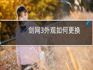 剑网3外观如何更换