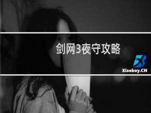 剑网3夜守攻略