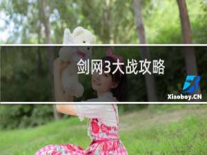 剑网3大战攻略
