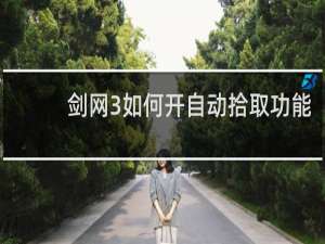 剑网3如何开自动拾取功能