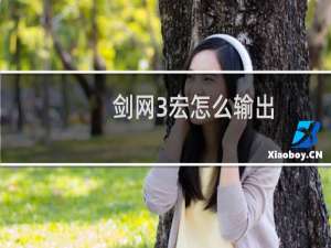 剑网3宏怎么输出