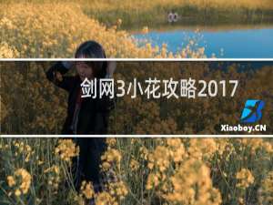 剑网3小花攻略2017