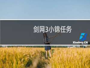 剑网3小锦任务