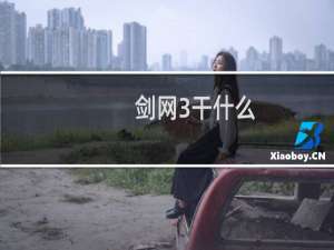 剑网3干什么