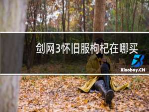 剑网3怀旧服枸杞在哪买