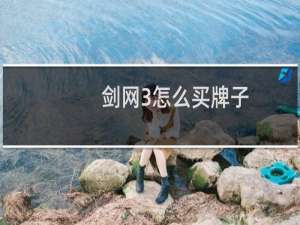 剑网3怎么买牌子