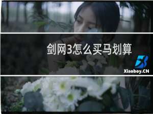 剑网3怎么买马划算