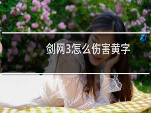 剑网3怎么伤害黄字