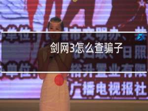 剑网3怎么查骗子