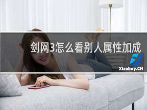 剑网3怎么看别人属性加成