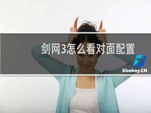 剑网3怎么看对面配置