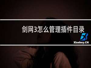 剑网3怎么管理插件目录