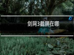 剑网3截屏在哪