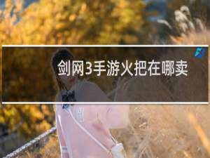 剑网3手游火把在哪卖
