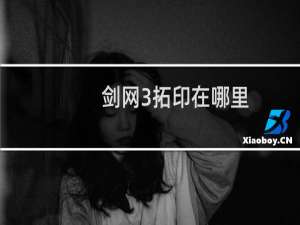 剑网3拓印在哪里