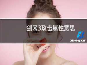 剑网3攻击属性意思