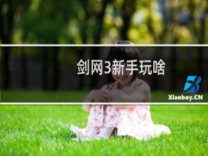 剑网3新手玩啥