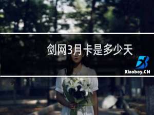 剑网3月卡是多少天